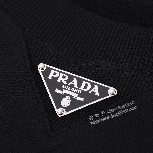 Prada專櫃普拉達2023FW新款三角標衛衣 男女同款 tzy2837